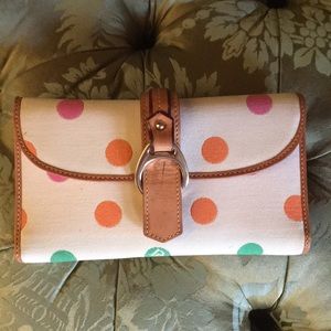 Dooney & Bourke Polka Dots Tan Wallet